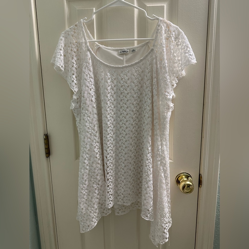 Cato White Lace Blouse